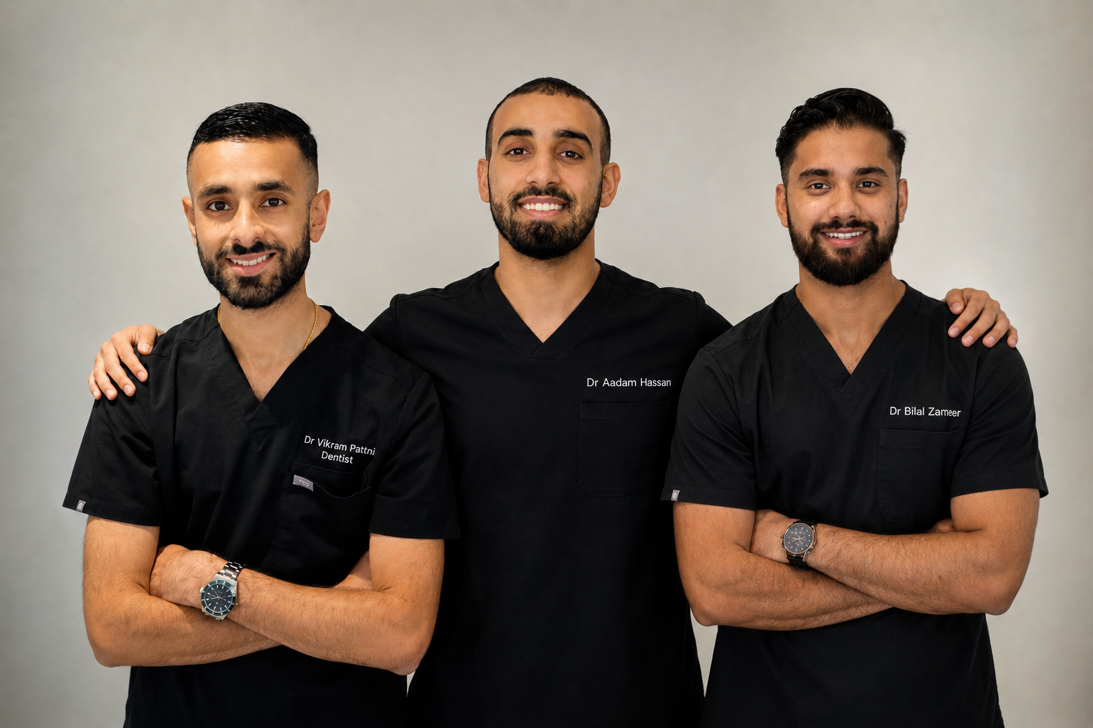 Dr Vikram Pattni, Dr Aadam Hassan and Dr Bilal Zameer, co-founders of Enamely
